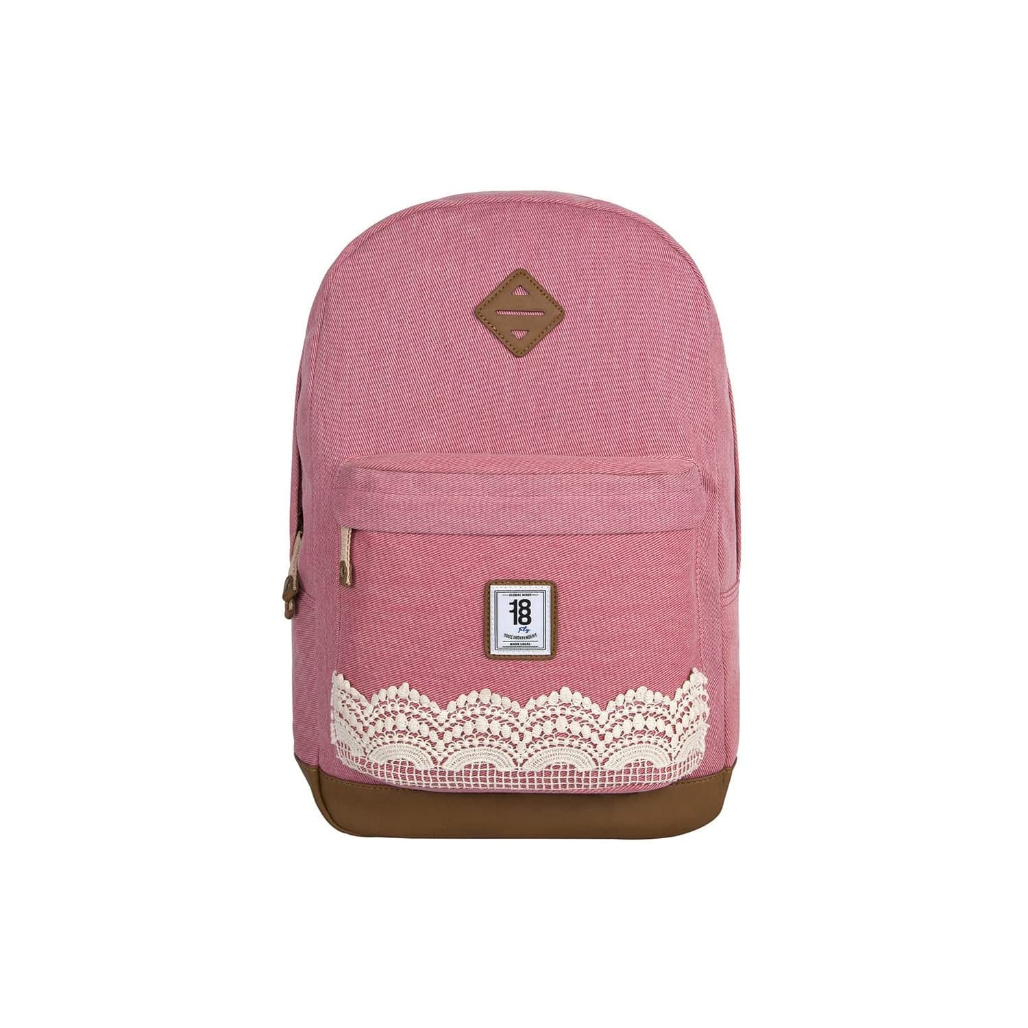 Mochila escolar juvenil 1818 by Chenson rosa con porta laptop