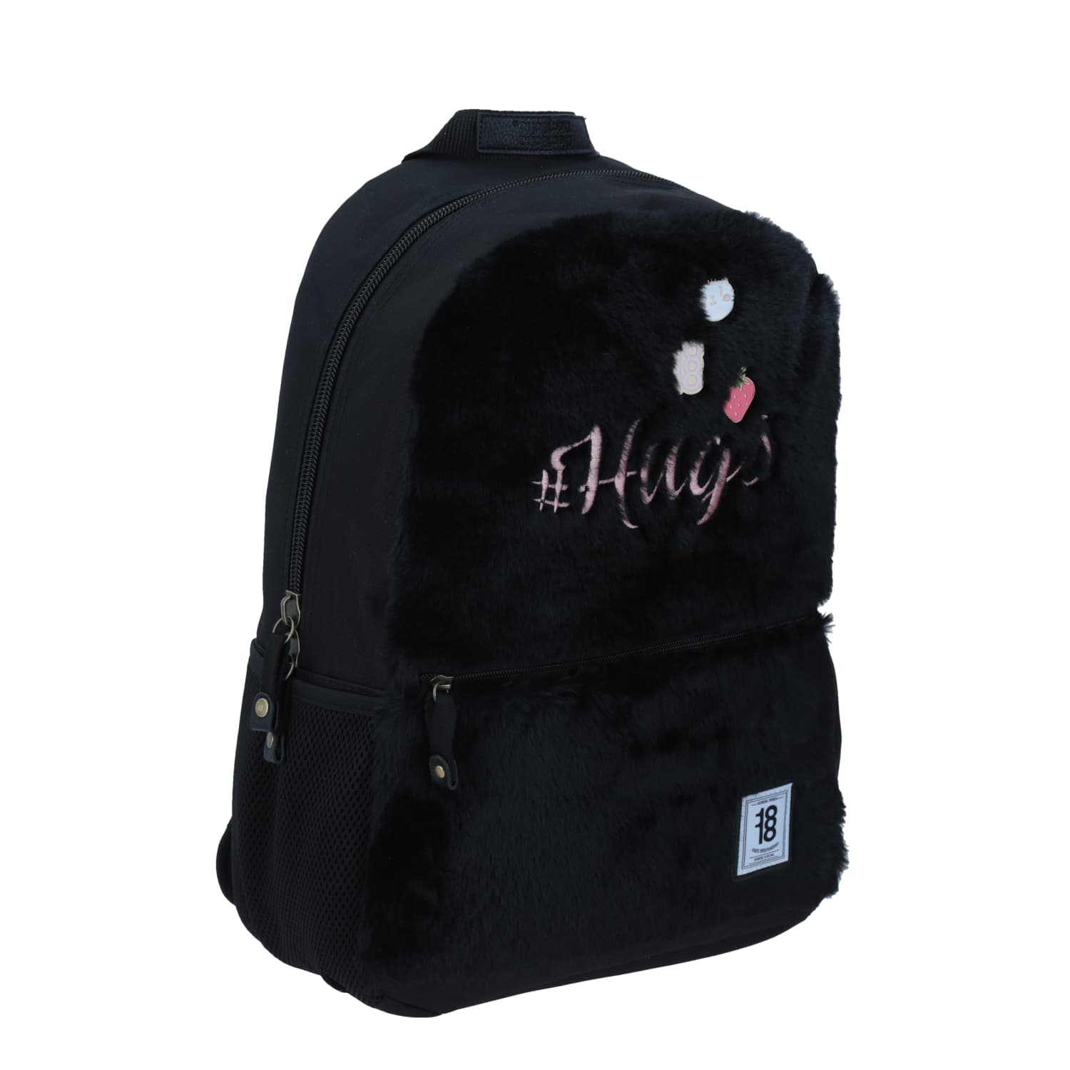 Mochila escolar juvenil 1818 by Chenson negro con porta laptop 4