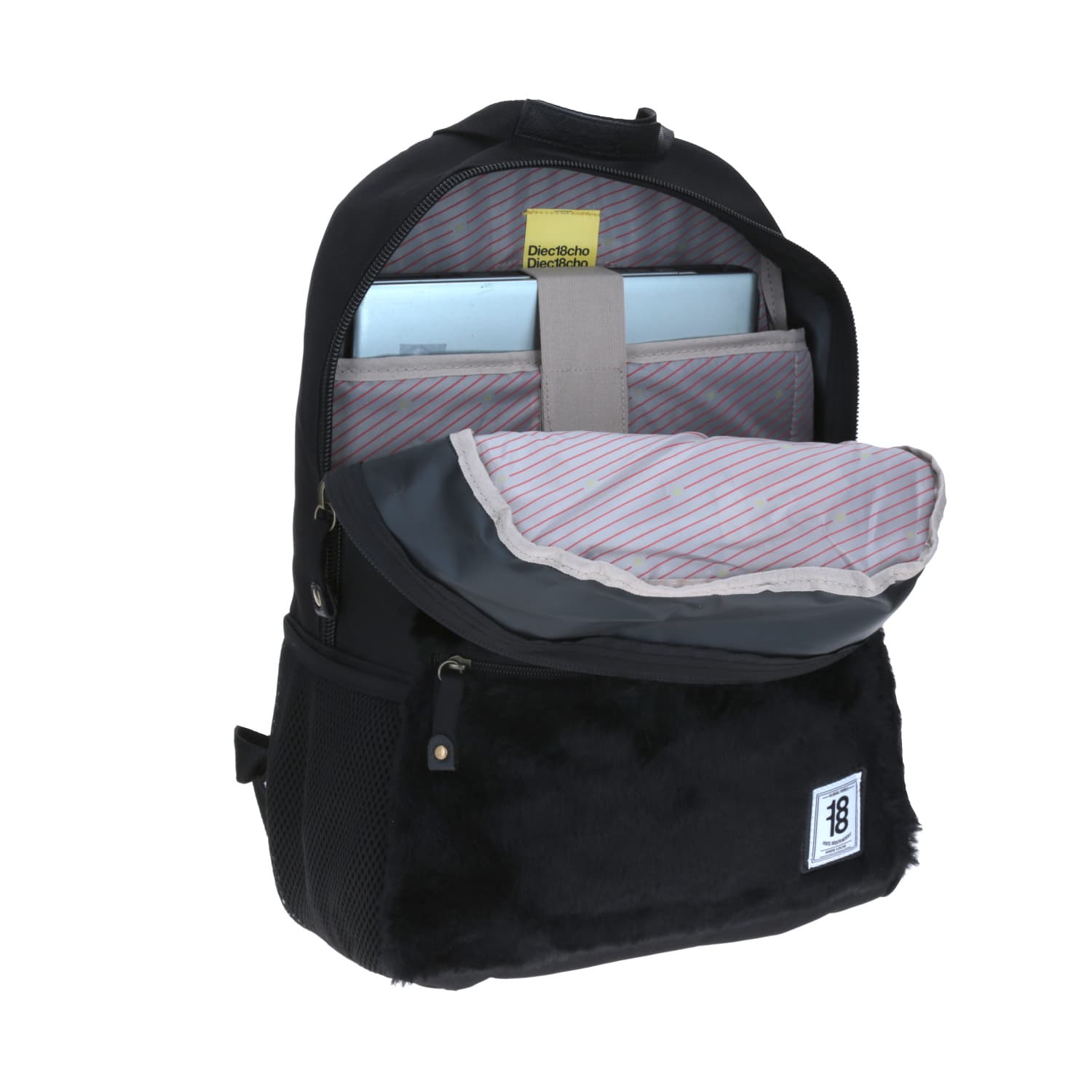 Mochila escolar juvenil 1818 by Chenson negro con porta laptop 5