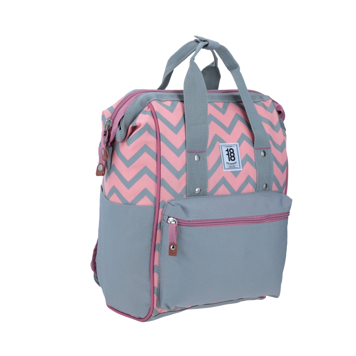 Mochila Escolar Juvenil 1818 by Chenson Gris con Porta Laptop 4