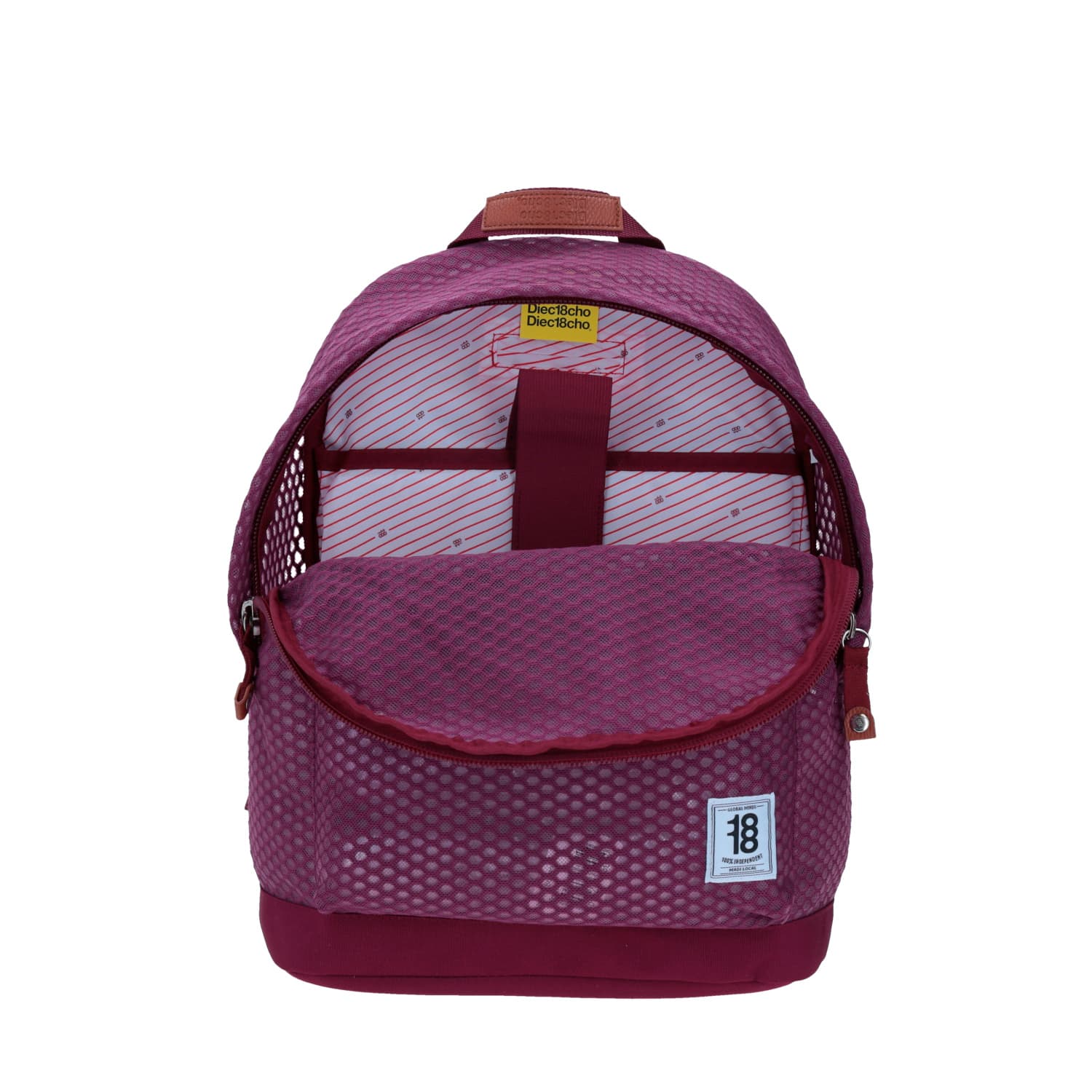 Mochila escolar juvenil 1818 by Chenson magenta con porta laptop 5
