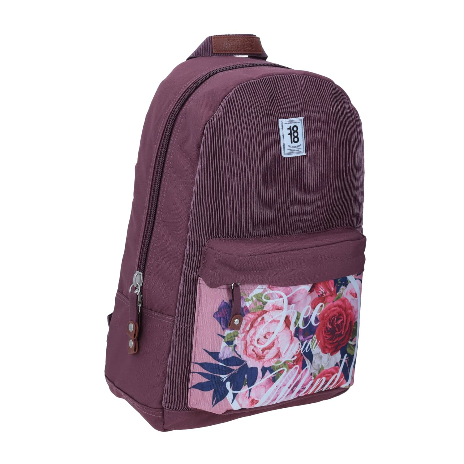 Mochila juvenil rosa 1818 by Chenson con porta laptop y organizador 4
