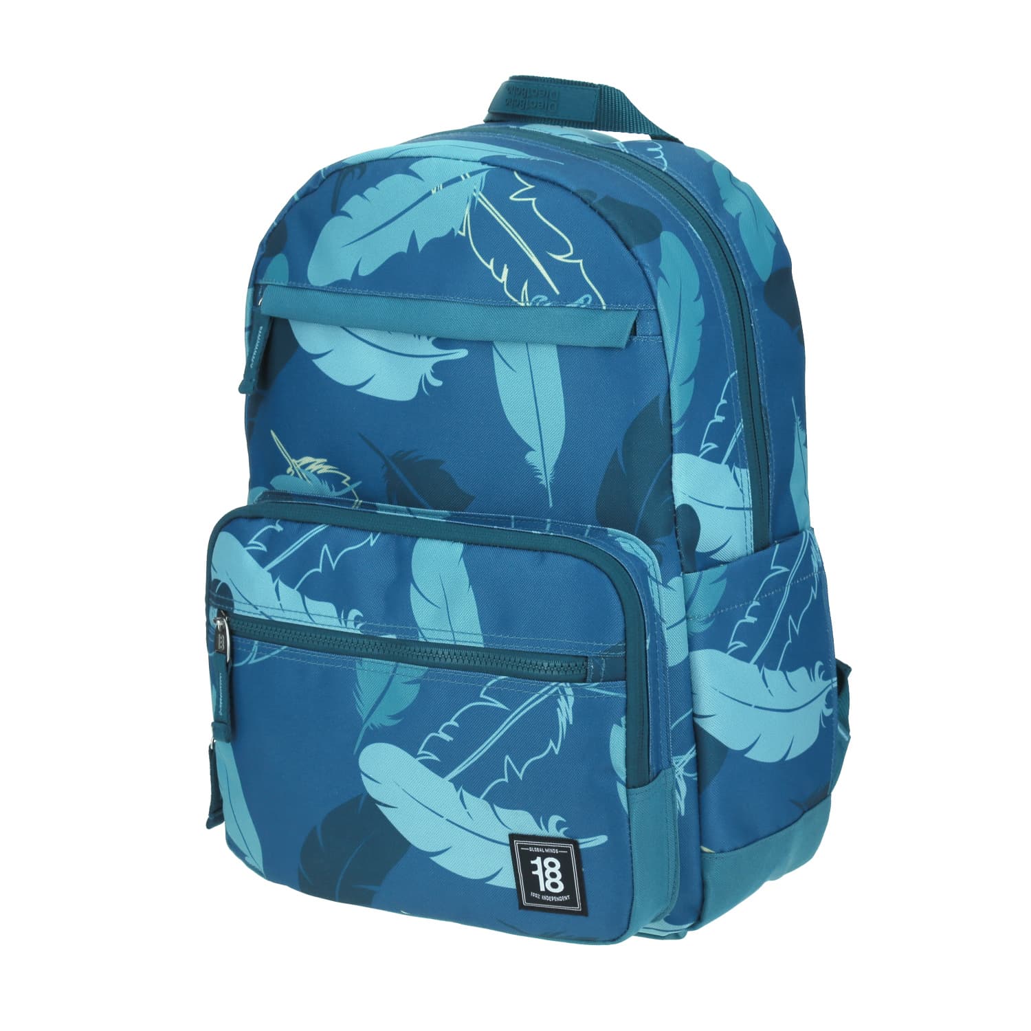 Mochila escolar juvenil 1818 by Chenson verde con amplio compartimento 2