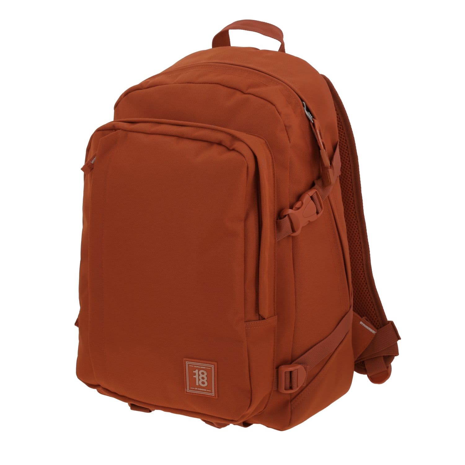 Mochila juvenil 1818 by Chenson en naranja con amplio compartimento 2