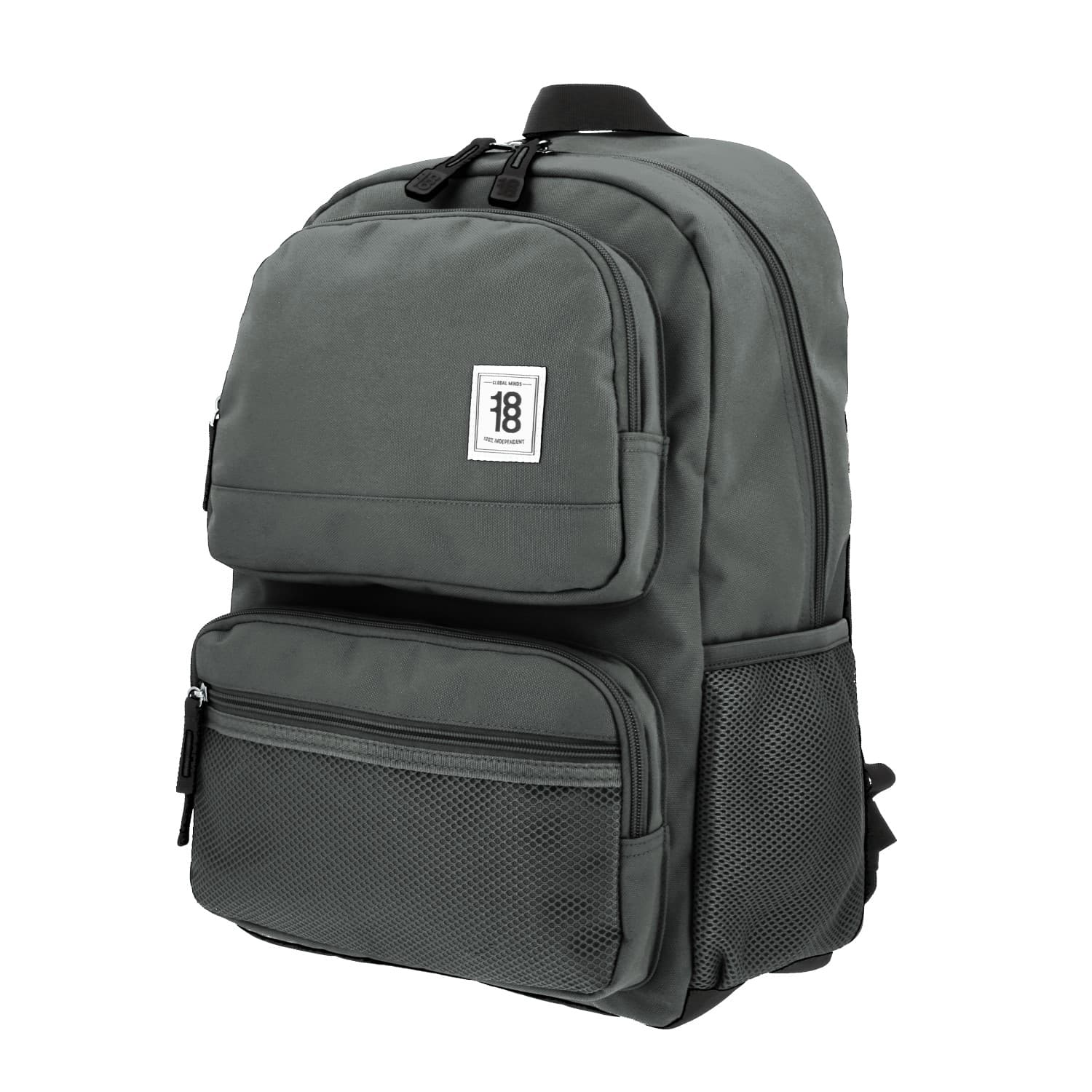 Mochila escolar juvenil 1818 by Chenson gris con amplio espacio 2