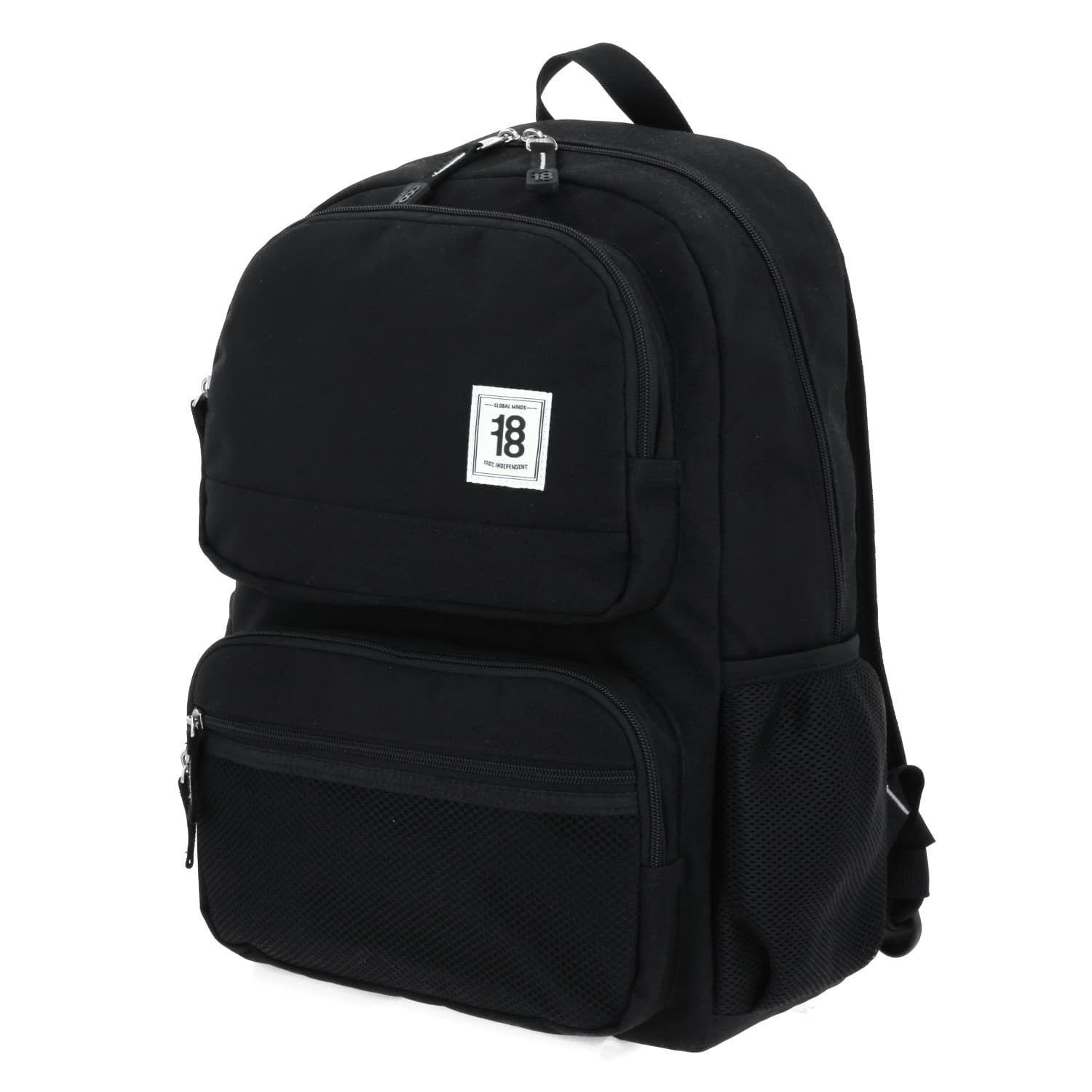 Mochila escolar juvenil 1818 by Chenson color negro con amplio espacio 2