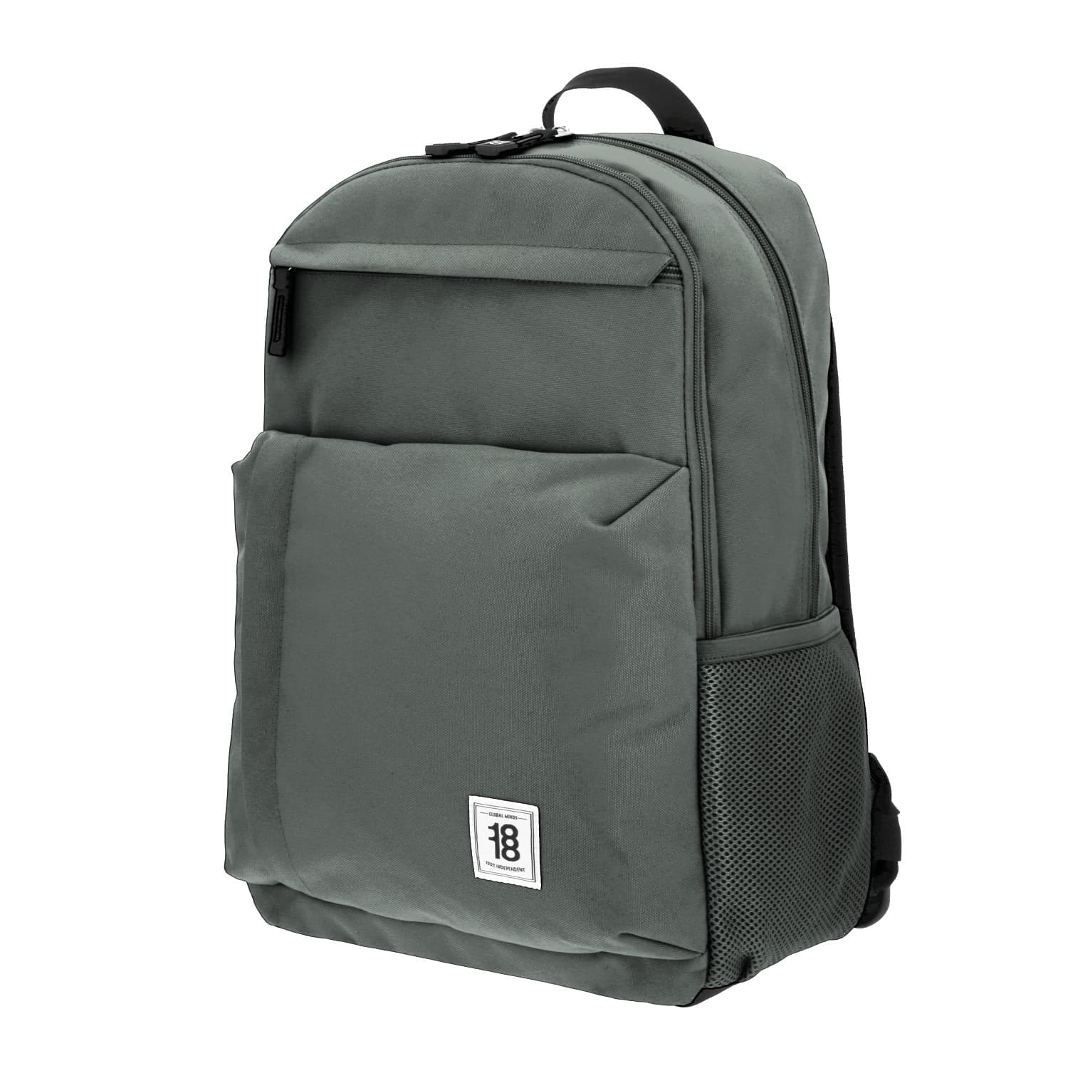 Mochila escolar juvenil 1818 by Chenson Gris con amplio compartimento 2