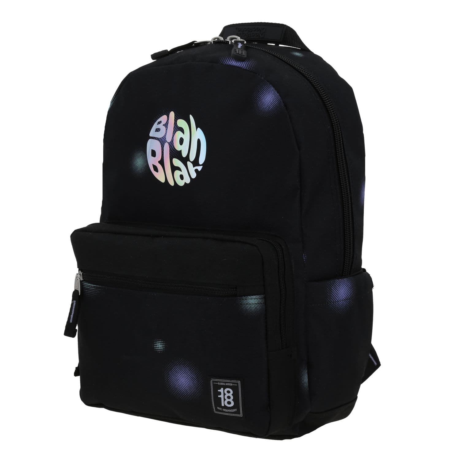 Mochila escolar juvenil 1818 by Chenson en color negro con organizador 2