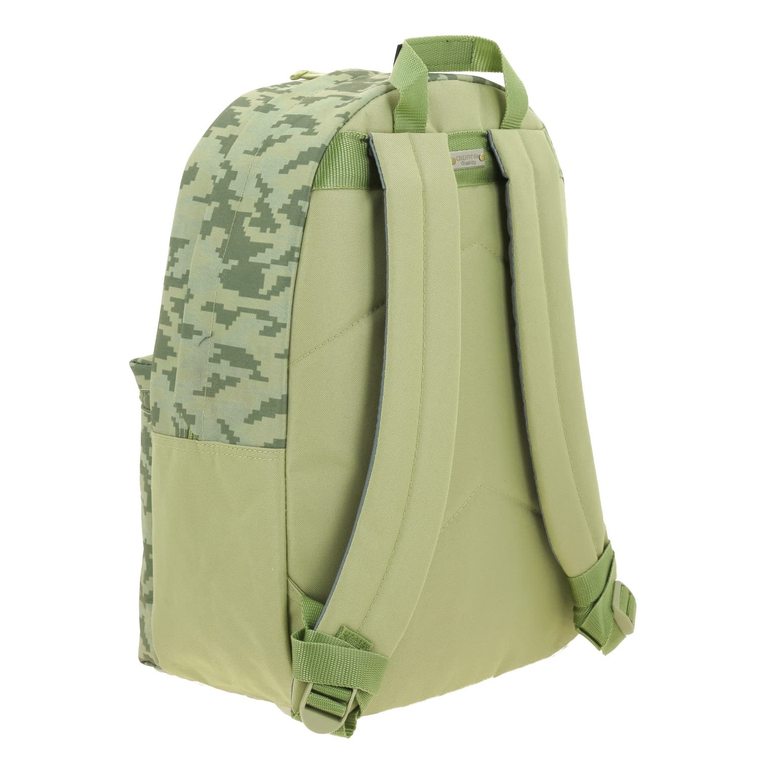 Mochila escolar juvenil 1818 by Chenson color verde seco con amplio compartimento 3