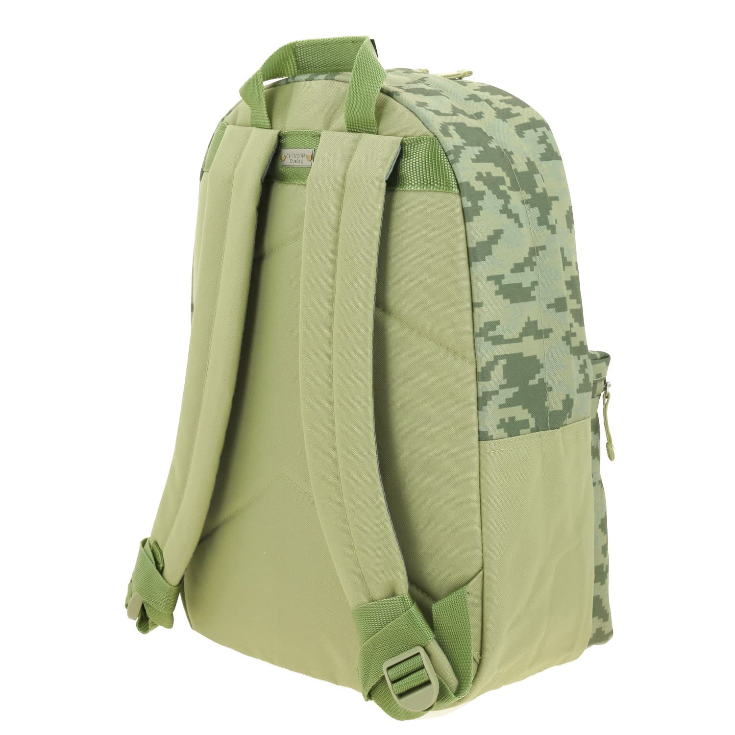 Mochila escolar juvenil 1818 by Chenson color verde seco con amplio compartimento 5