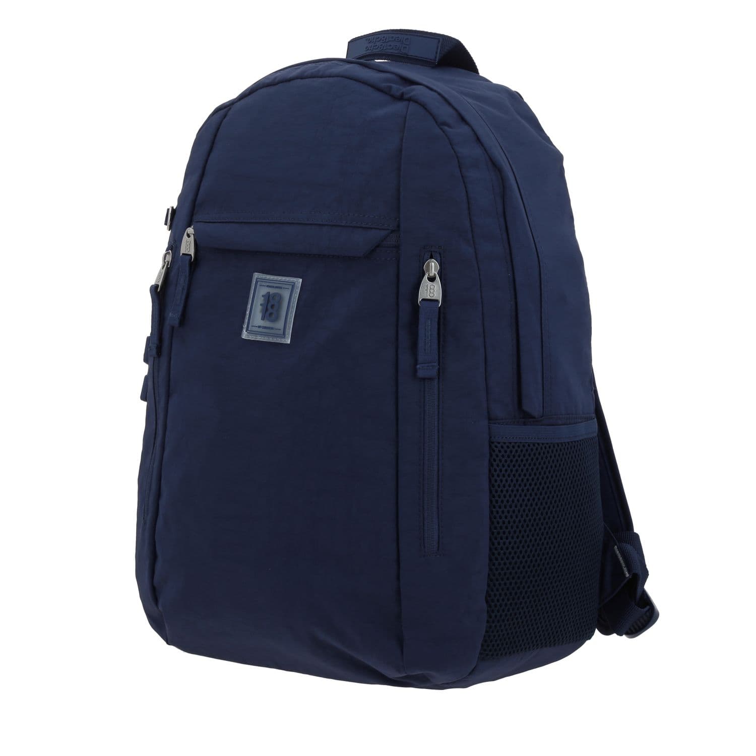 Mochila escolar juvenil 1818 by Chenson azul marino con múltiples compartimentos 2