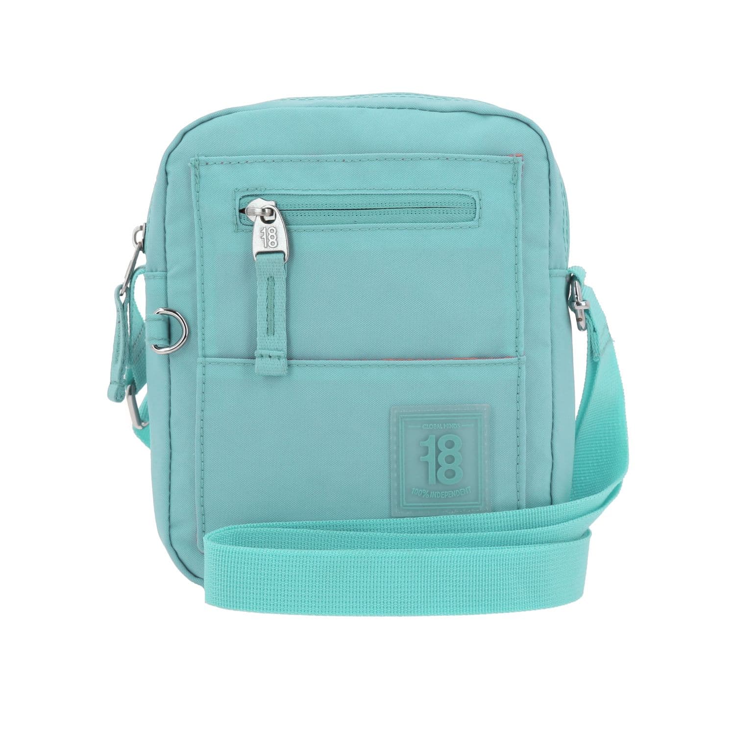 Bolsa de Lado 1818 by Chenson Turquesa Juvenil con Múltiples Bolsillos