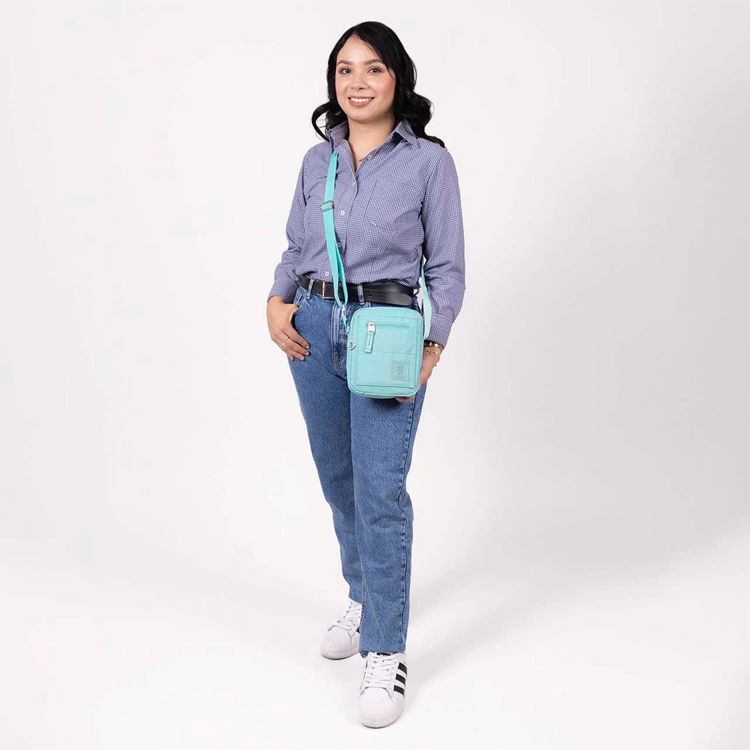 Bolsa de Lado 1818 by Chenson Turquesa Juvenil con Múltiples Bolsillos - vista 2