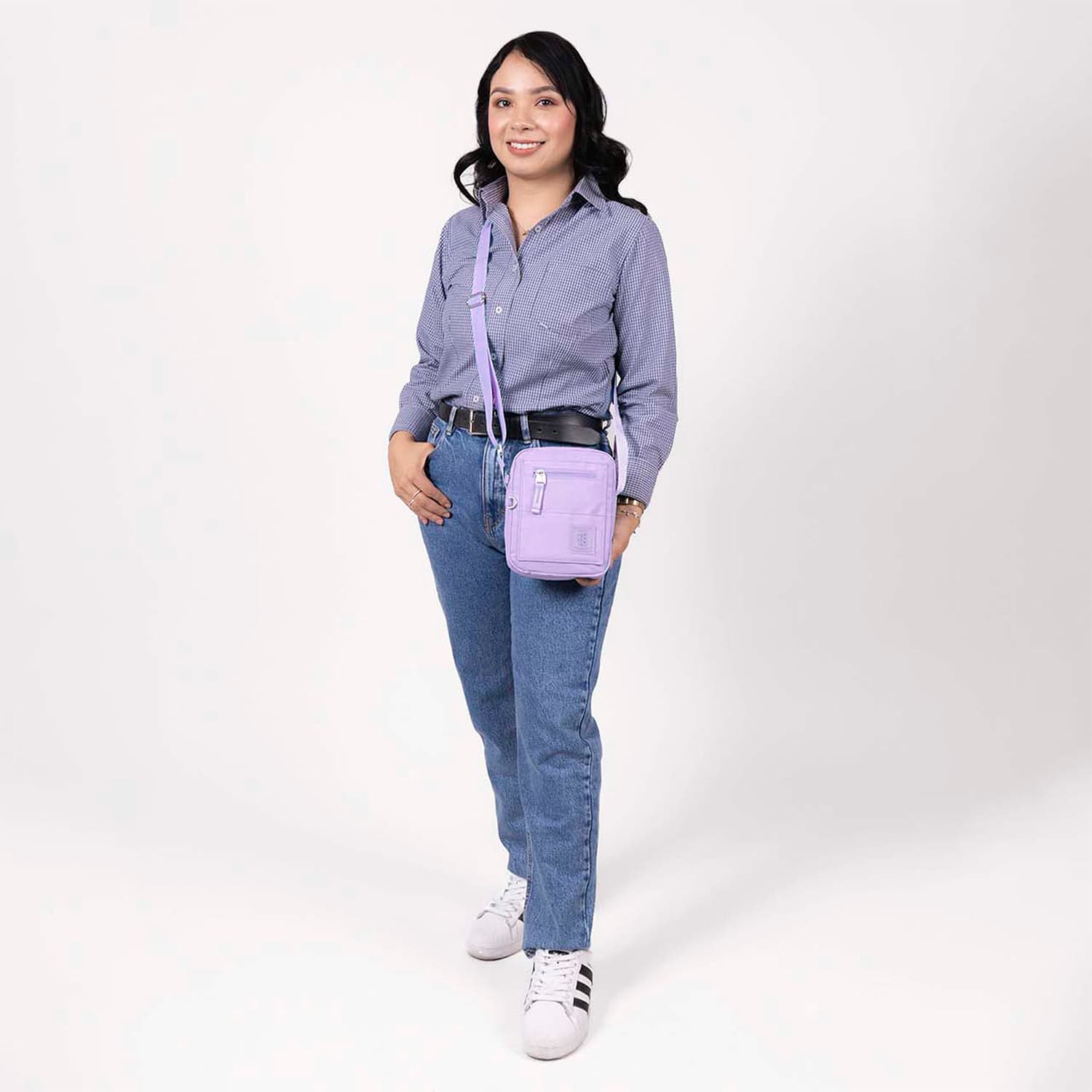 Bolsa de Lado juvenil 1818 by Chenson Violeta con múltiples bolsillos - vista 2