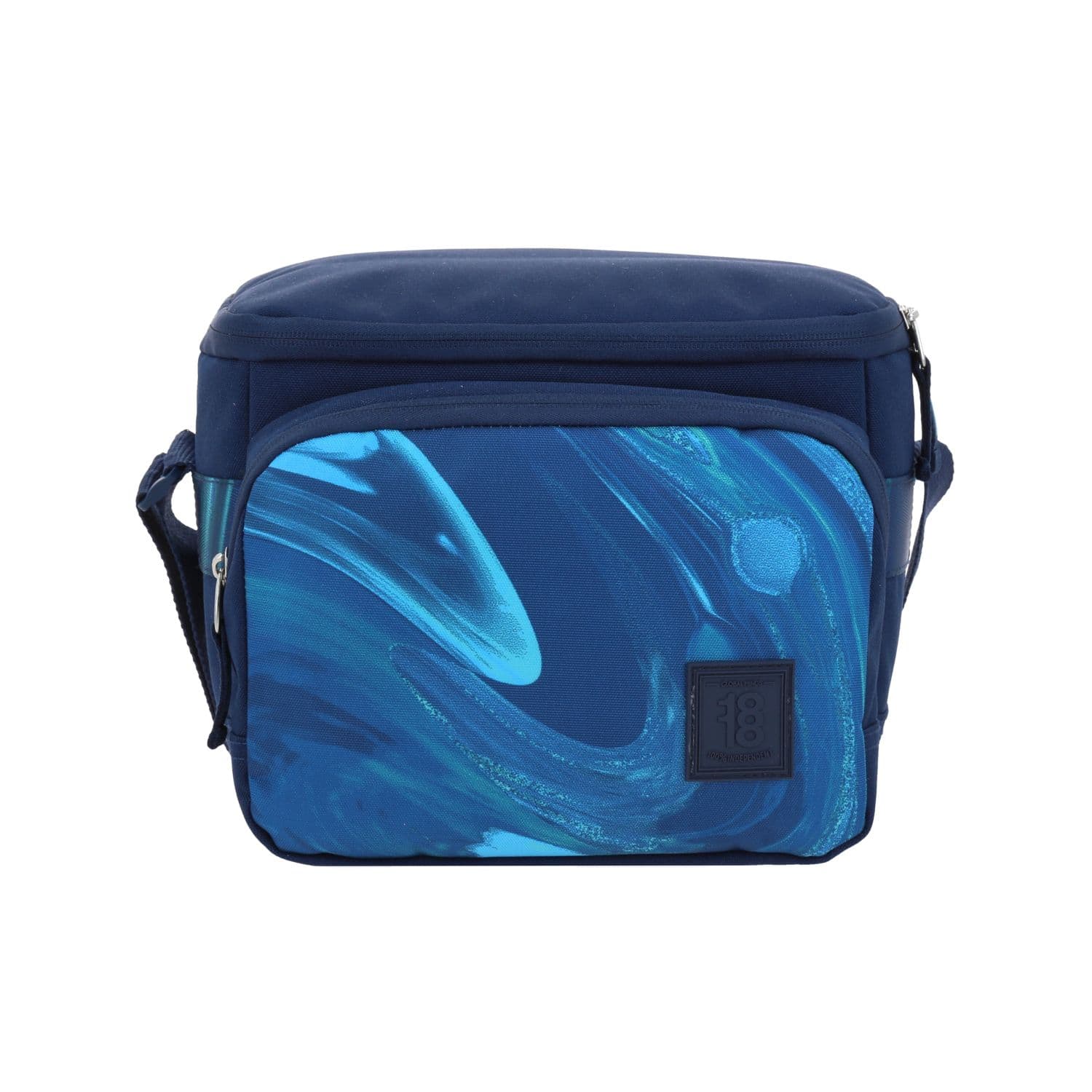 Lonchera escolar térmica 1818 by Chenson azul para jóvenes con cierre