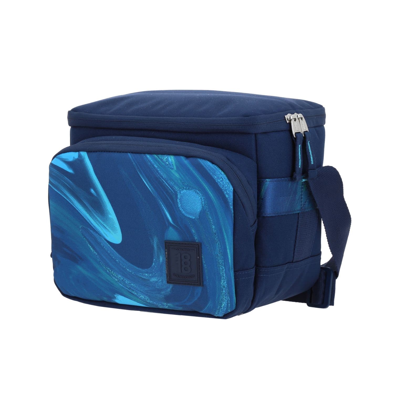 Lonchera escolar térmica 1818 by Chenson azul para jóvenes con cierre 2