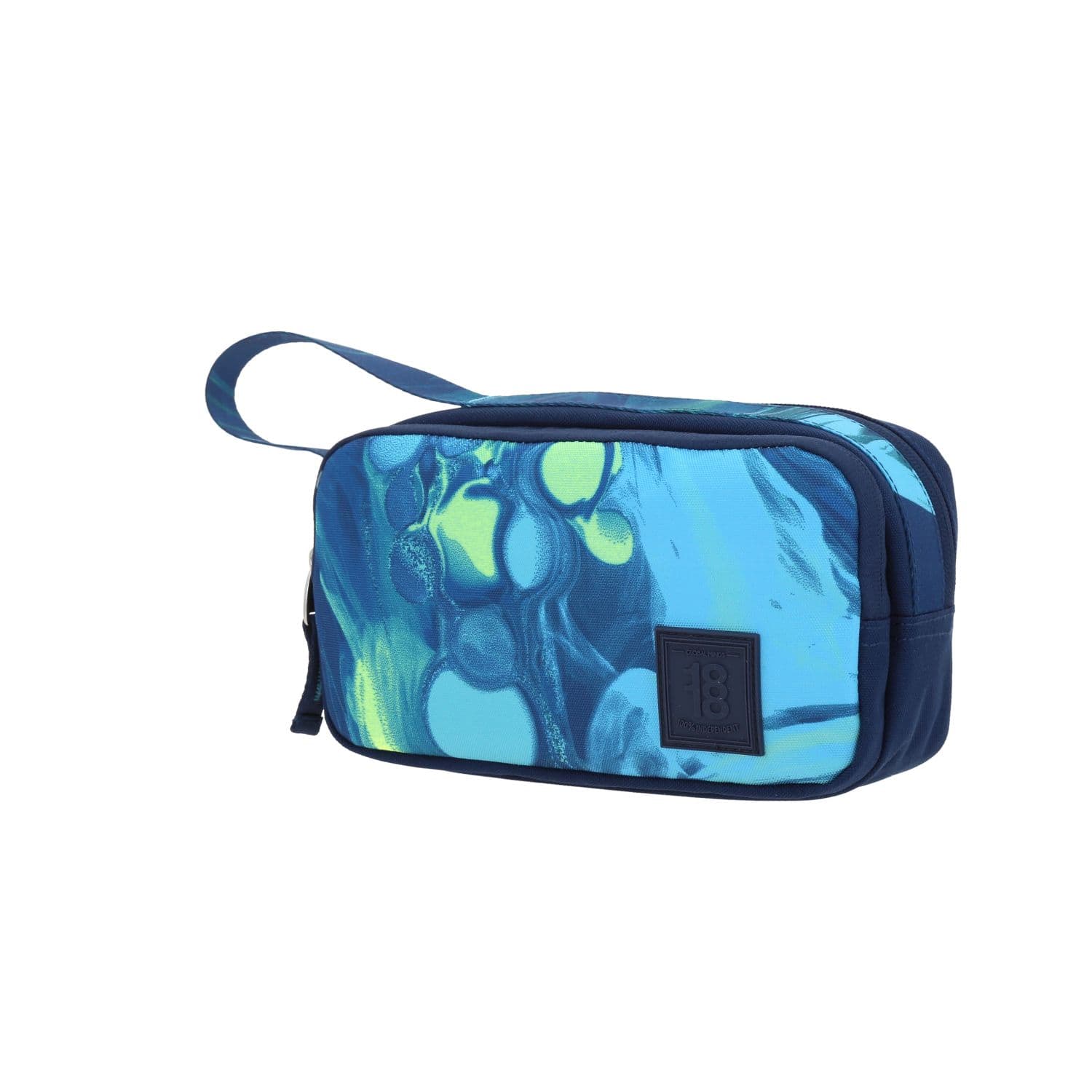 Lapicera escolar azul 1818 by Chenson con doble bolsillo y asa de mano 2