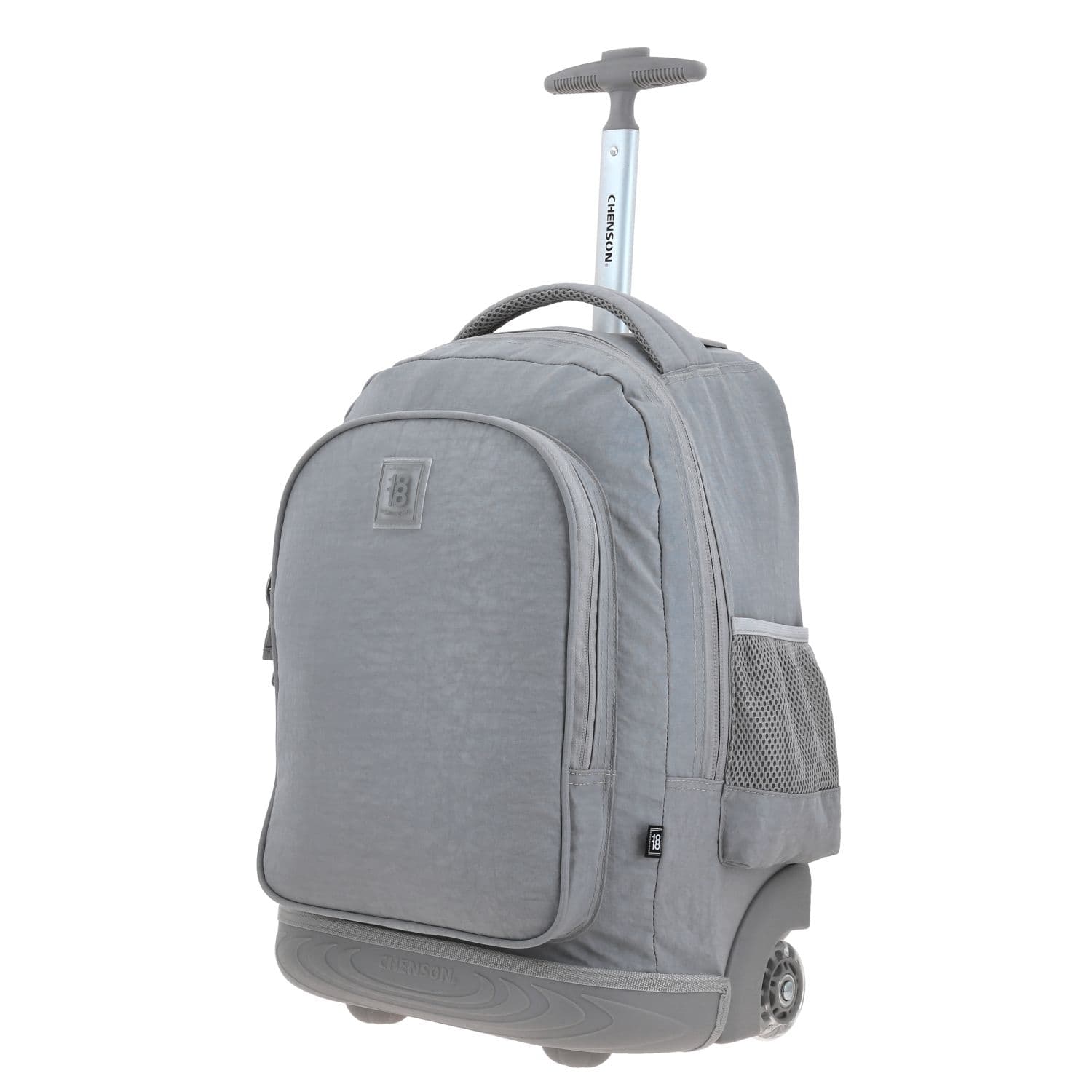 Mochila con Ruedas 1818 by Chenson Gris para Jóvenes - Funcional y Estilosa 2
