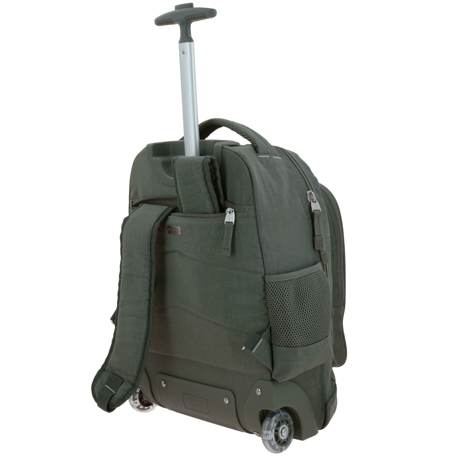 Mochila con Ruedas 1818 by Chenson Verde Seco con Llantes LED 5