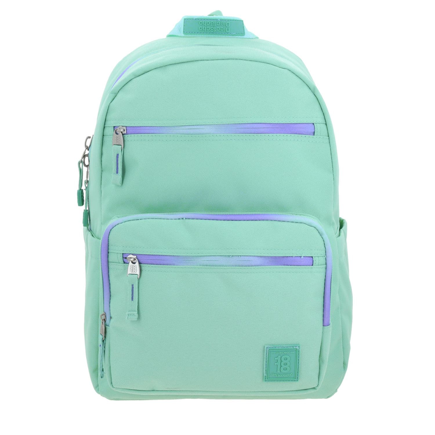 Mochila juvenil turquesa 1818 by Chenson con triple bolsillo frontal