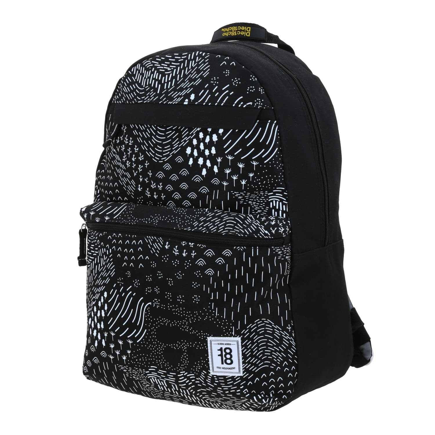 Mochila escolar juvenil 1818 by Chenson negra con amplio compartimento 2