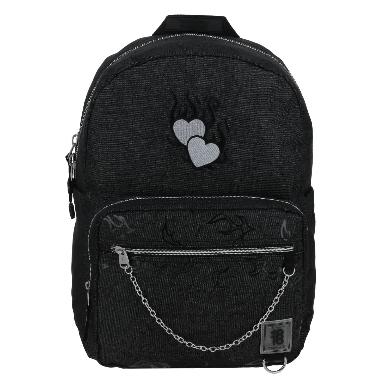 Mochila escolar juvenil 1818 by Chenson negra con diseño funcional