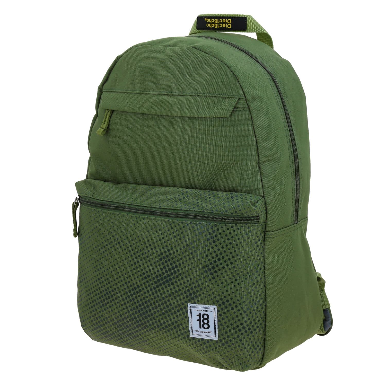 Mochila escolar juvenil 1818 by Chenson verde seco con amplio compartimento 2