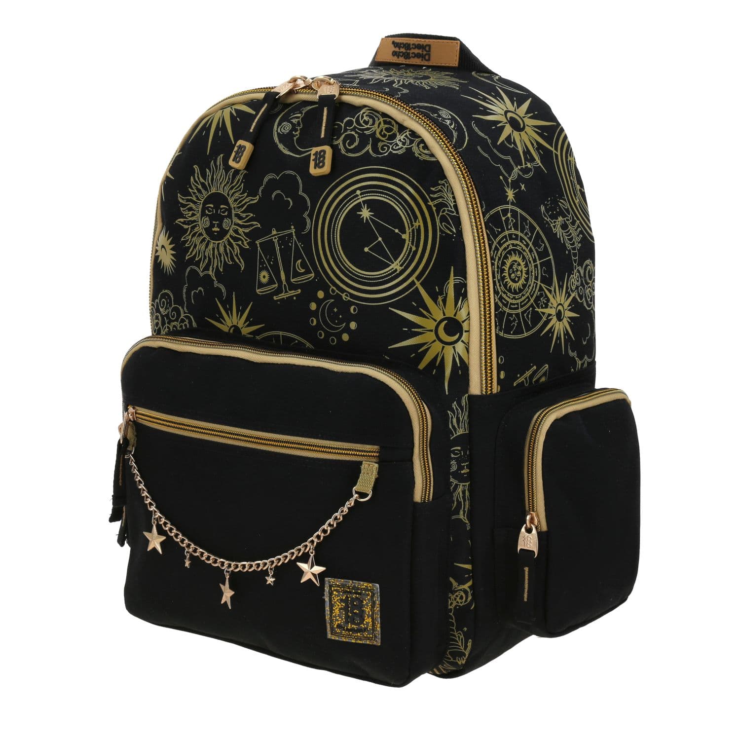 Mochila escolar juvenil 1818 by Chenson negra con amplio compartimento 2