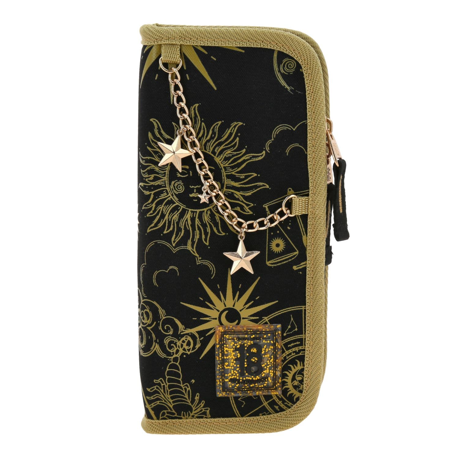 Lapicera escolar 1818 by Chenson negra con amplio compartimento