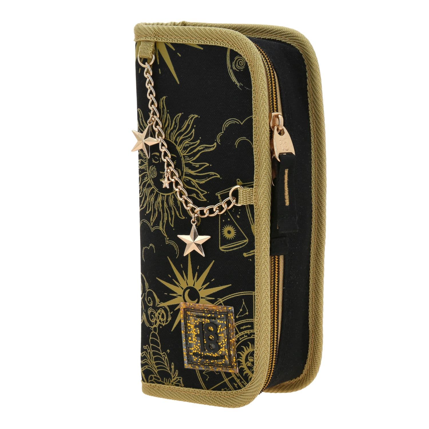 Lapicera escolar 1818 by Chenson negra con amplio compartimento 2