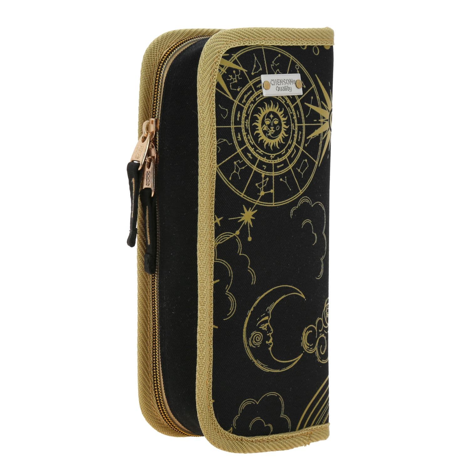 Lapicera escolar 1818 by Chenson negra con amplio compartimento 3