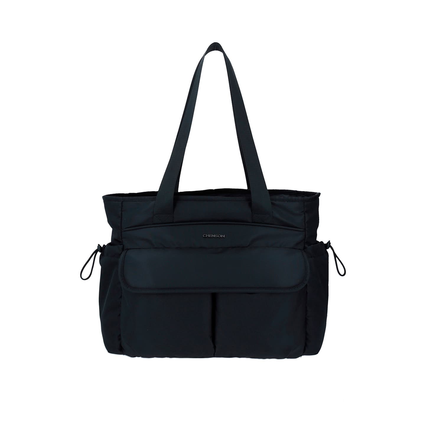 Bolsa de mano Chenson Clásico negra con organizador y cambiador