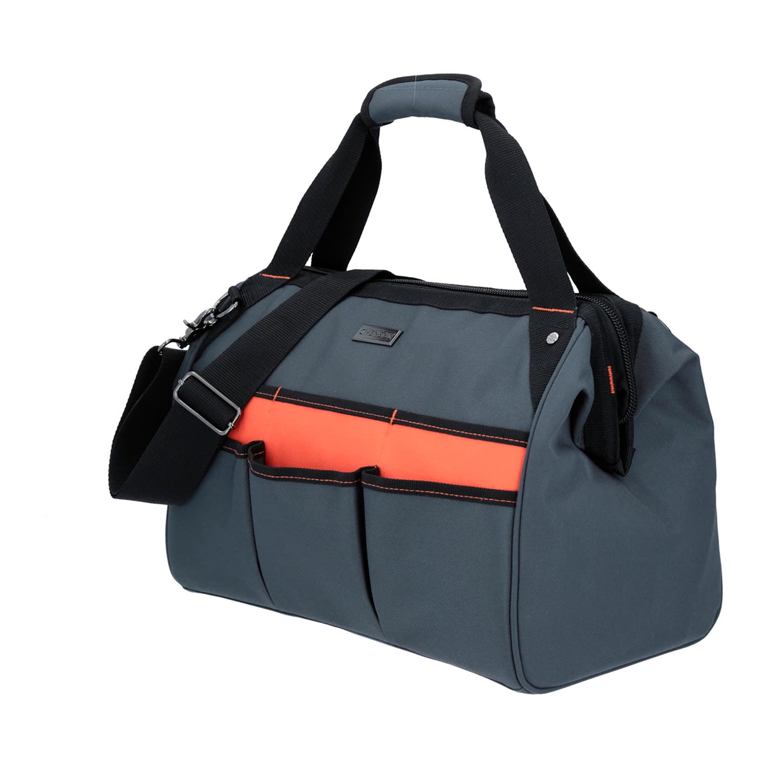 Bolsa de mano para dama Chenson Clásico gris con organizadores externos 2