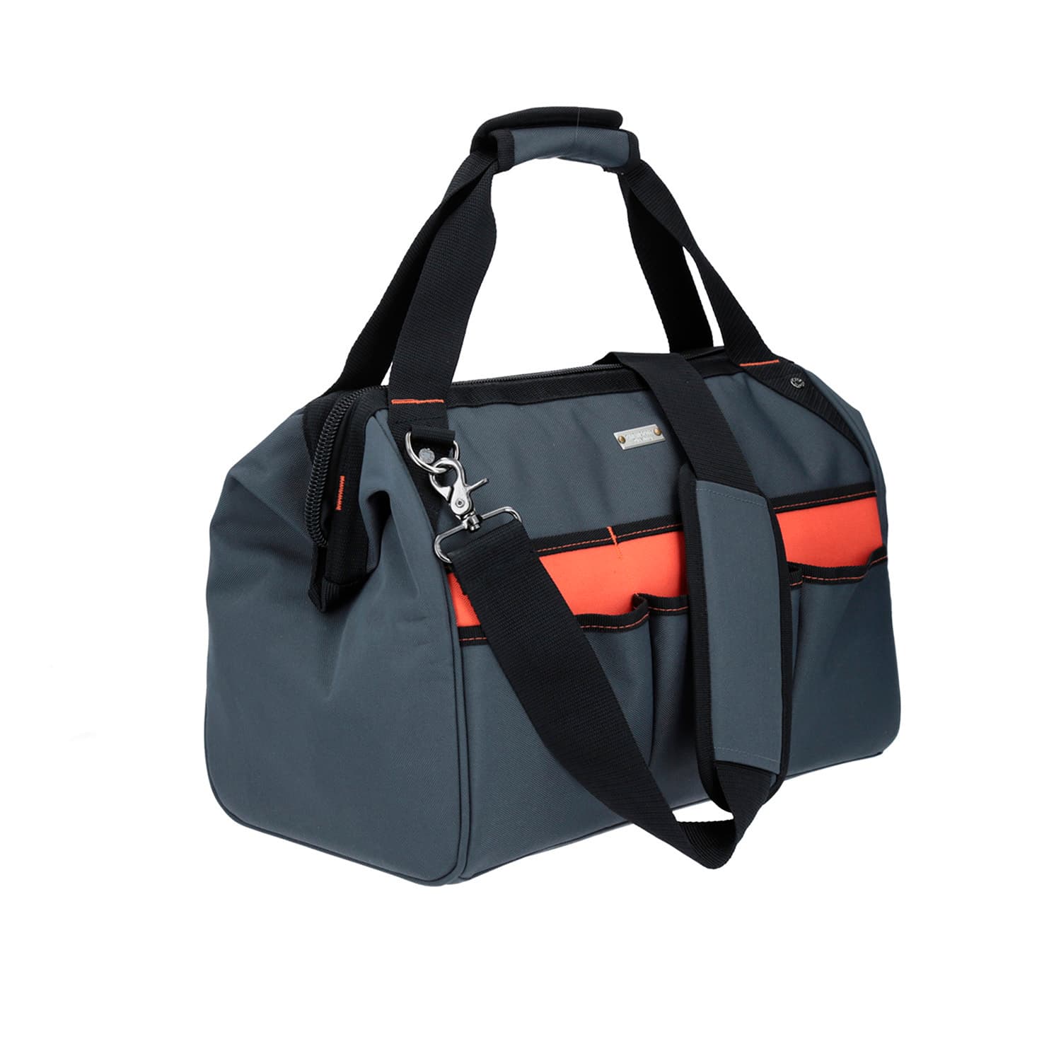 Bolsa de mano para dama Chenson Clásico gris con organizadores externos 3