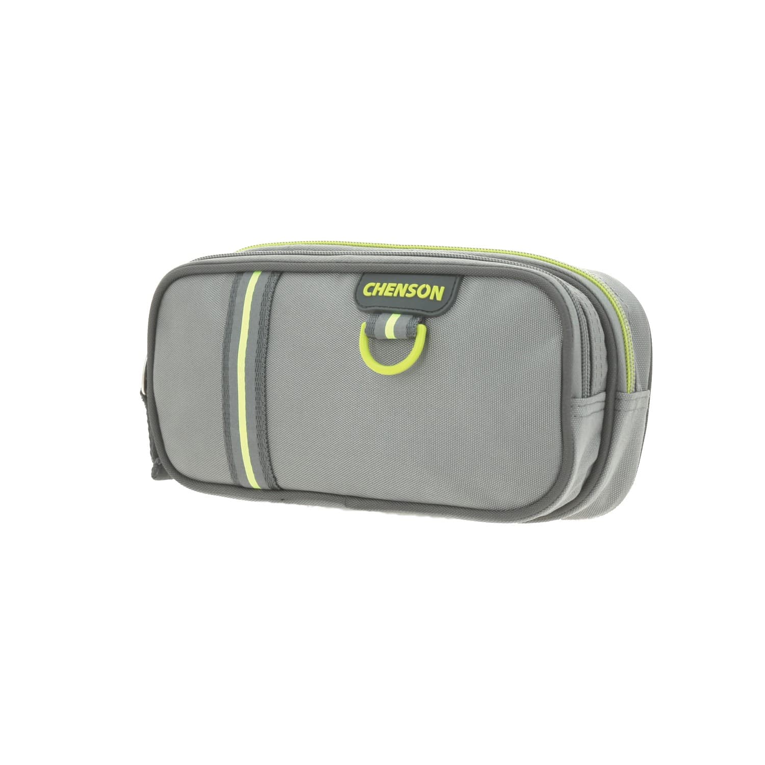 Lapicera escolar Chenson Clásico gris con doble compartimento 2