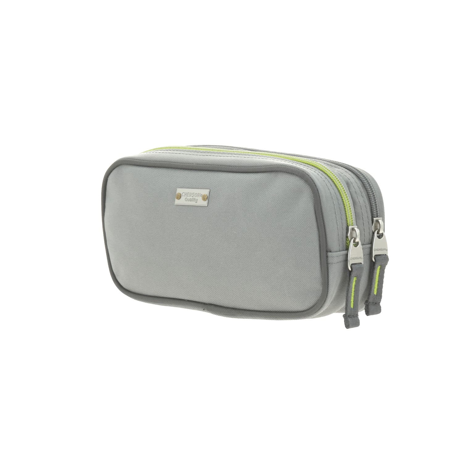 Lapicera escolar Chenson Clásico gris con doble compartimento 5