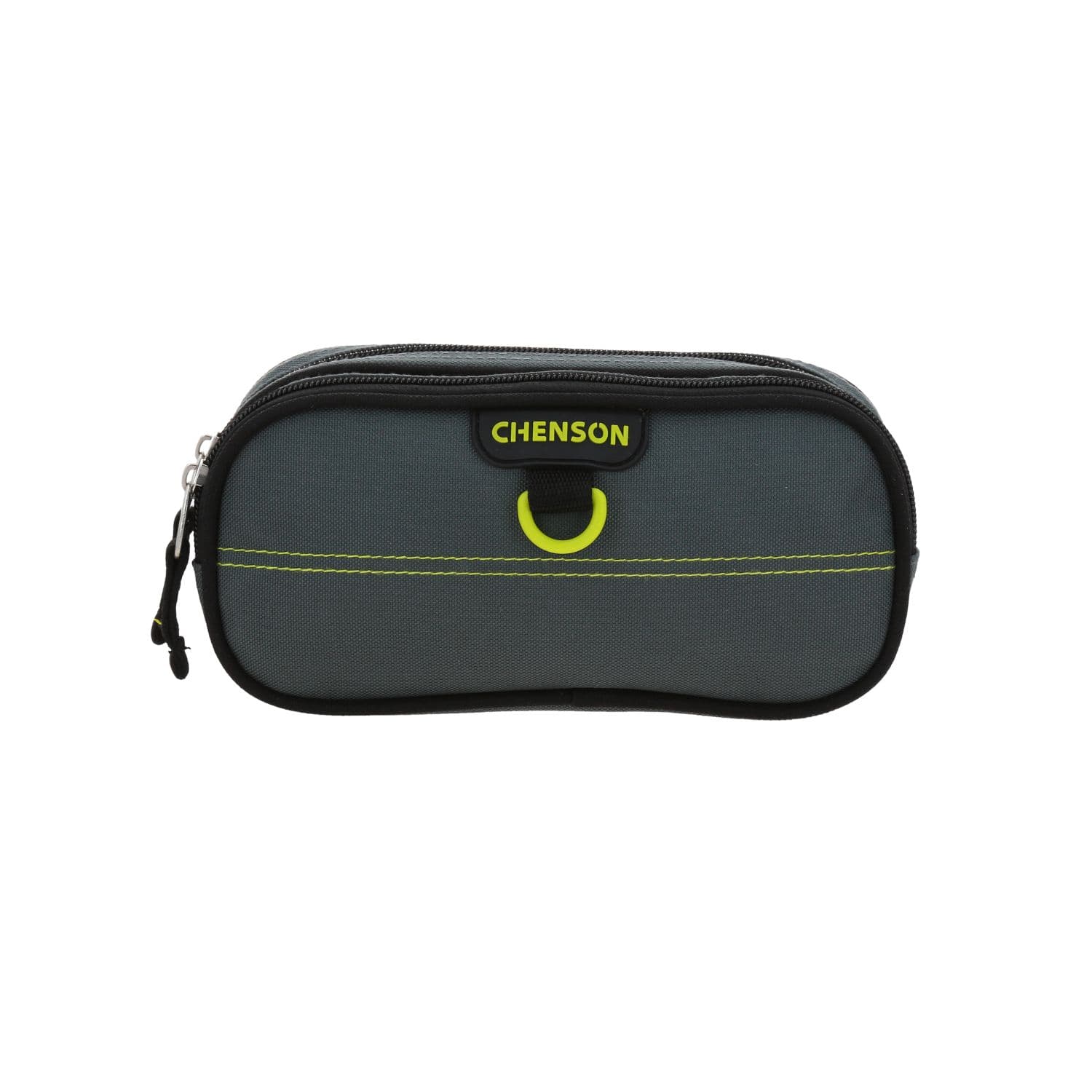 Lapicera escolar Chenson Clásico gris con doble compartimento