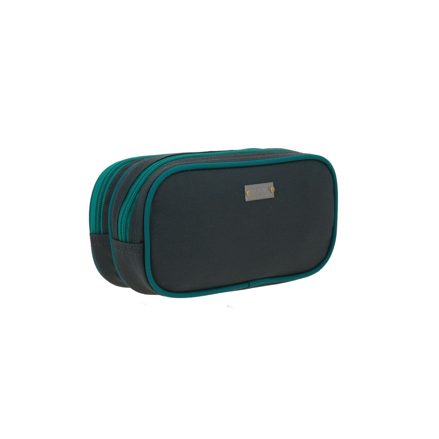 Lapicera escolar gris Chenson Clásico con doble compartimento 3