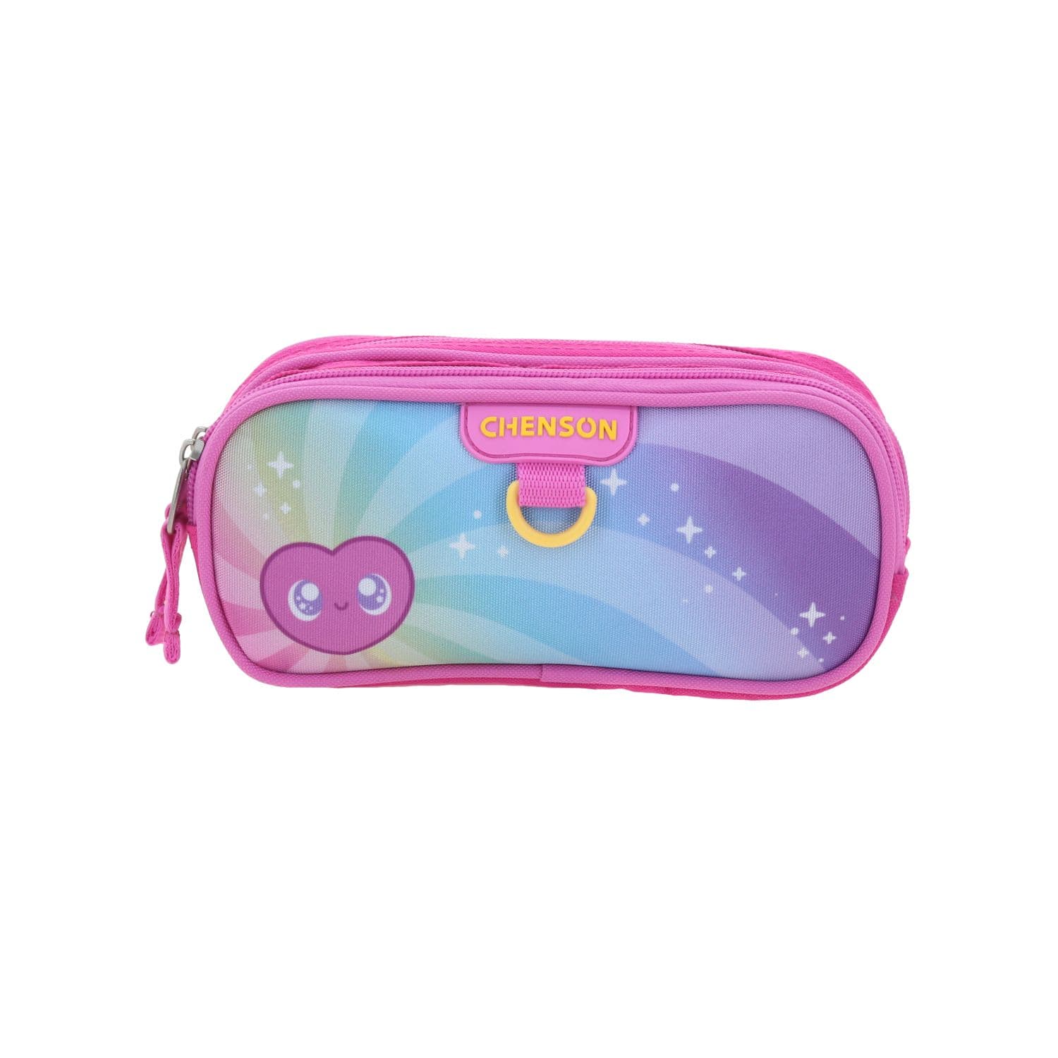 Lapicera escolar Chenson Clásico rosa con doble compartimento