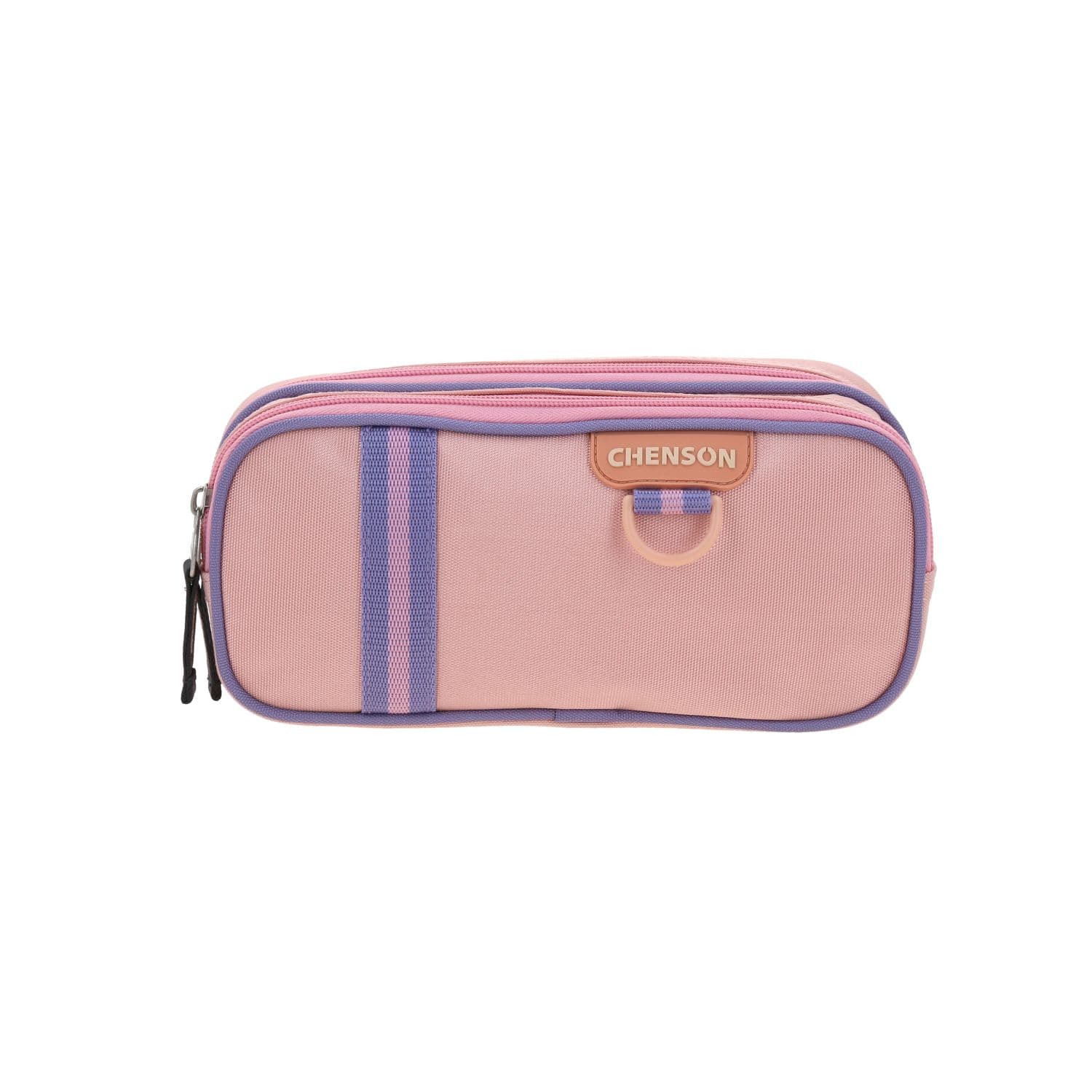 Lapicera escolar Chenson Clásico beige con doble compartimento