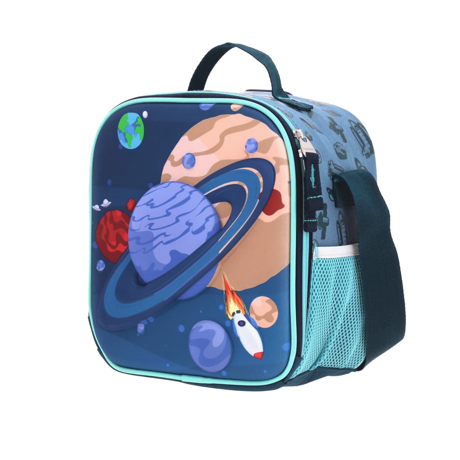 Lonchera escolar térmica Chenson Original azul con diseño práctico 2