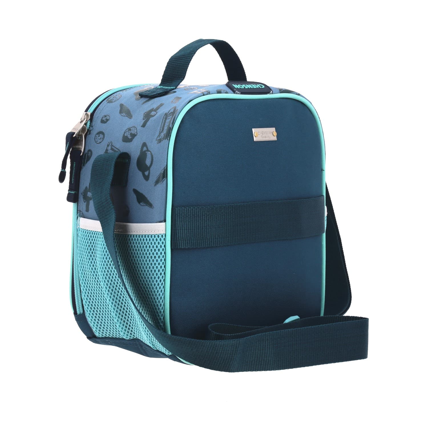 Lonchera escolar térmica Chenson Original azul con diseño práctico 3