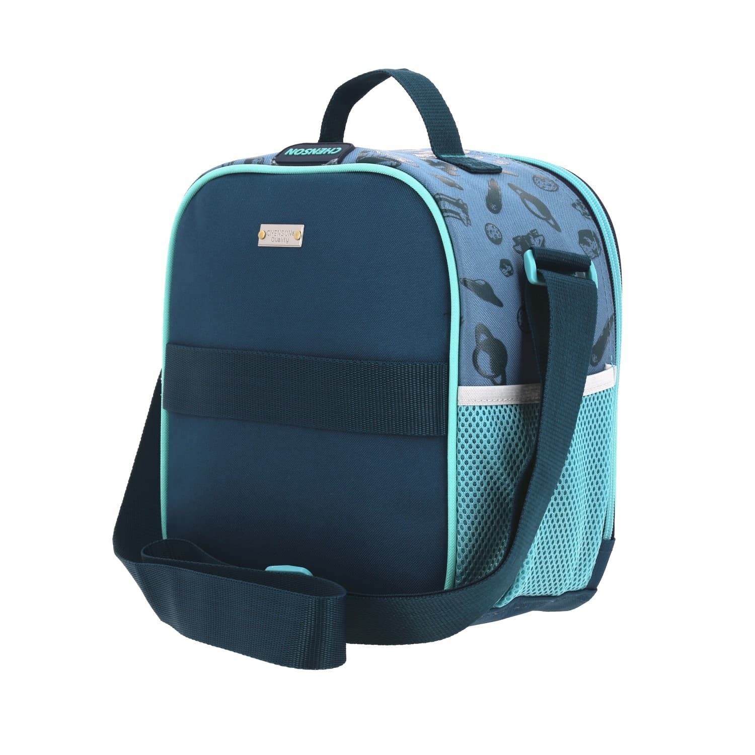 Lonchera escolar térmica Chenson Original azul con diseño práctico 5