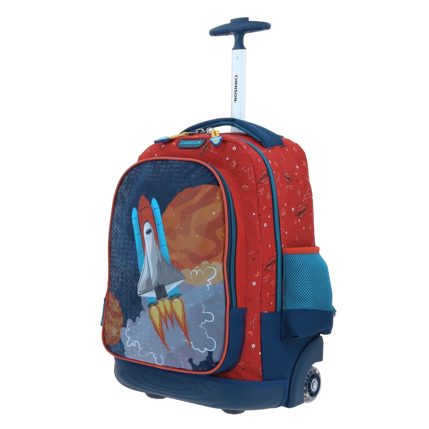 Mochila con Ruedas Chenson Original Magenta con Ruedas LED 2