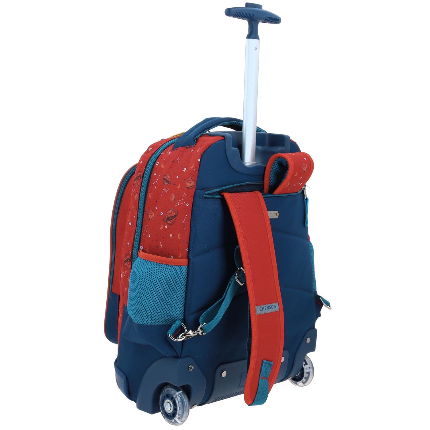 Mochila con Ruedas Chenson Original Magenta con Ruedas LED 3