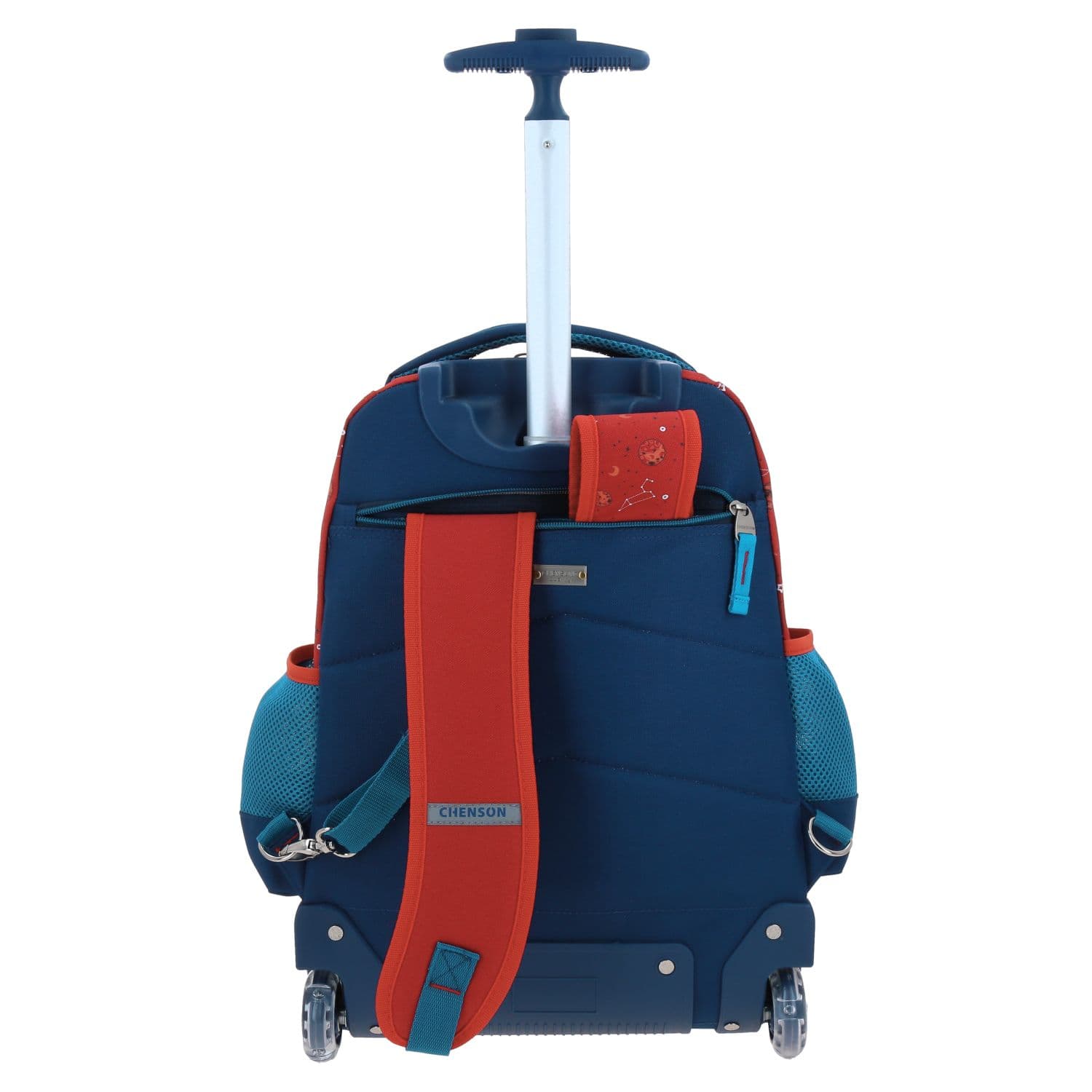 Mochila con Ruedas Chenson Original Magenta con Ruedas LED 4