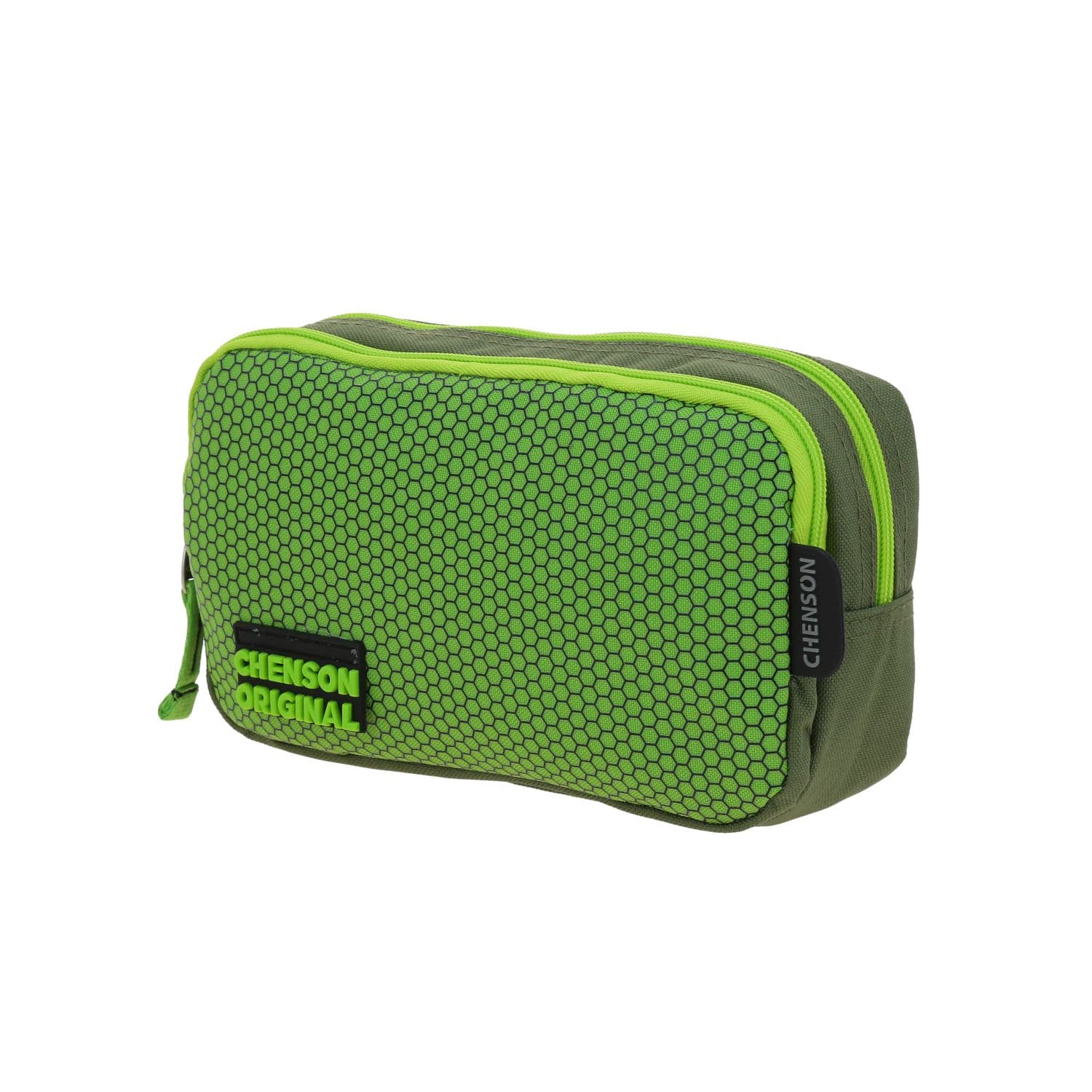 Lapicera escolar Chenson Original verde seco con doble compartimento 2