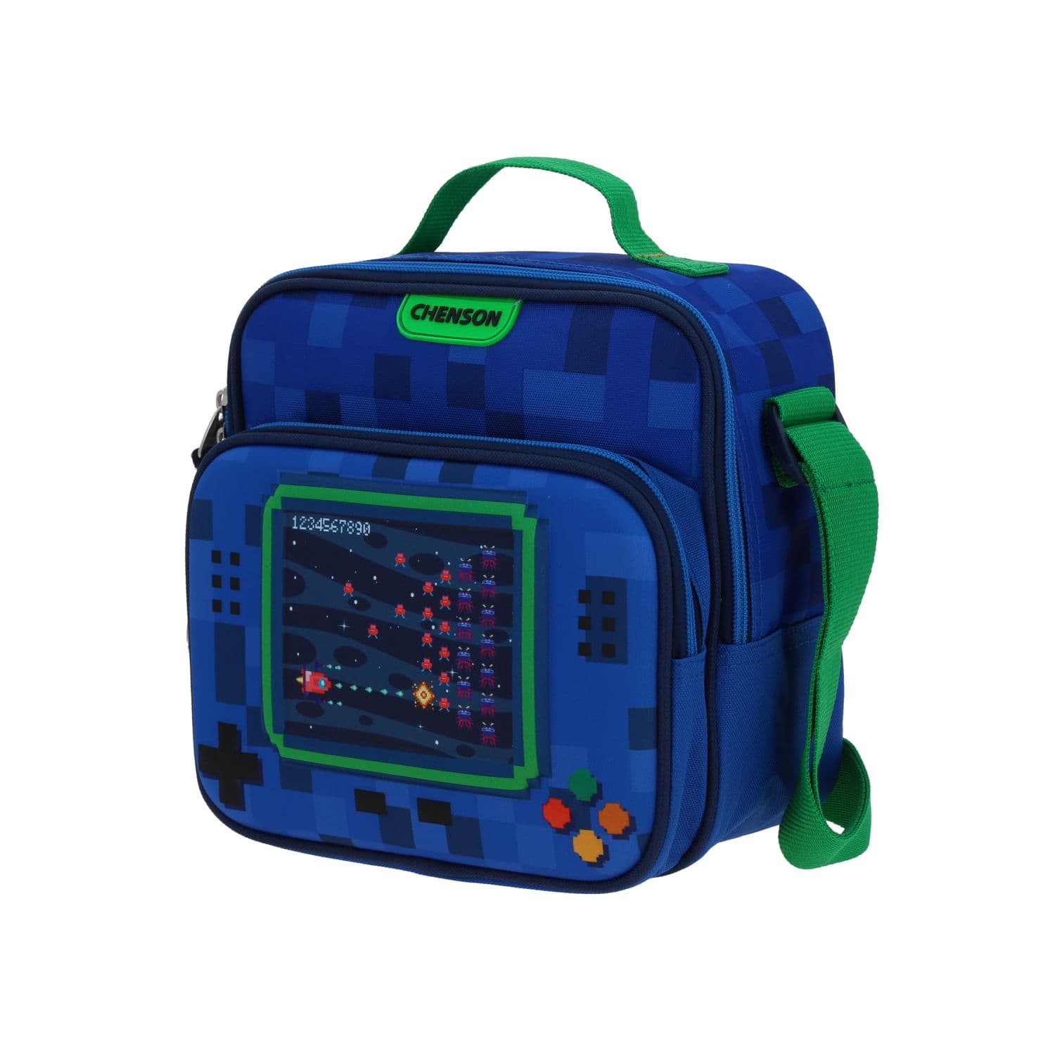 Lonchera escolar térmica Chenson Original azul con diseño funcional 2