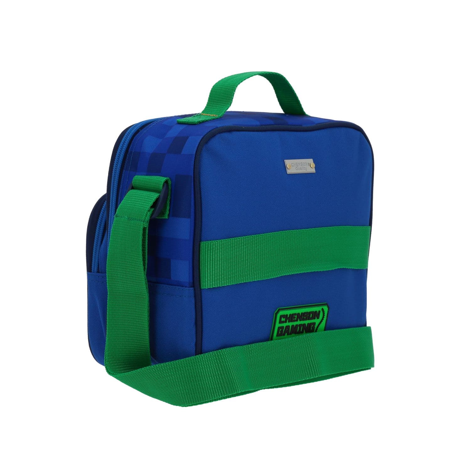 Lonchera escolar térmica Chenson Original azul con diseño funcional 3