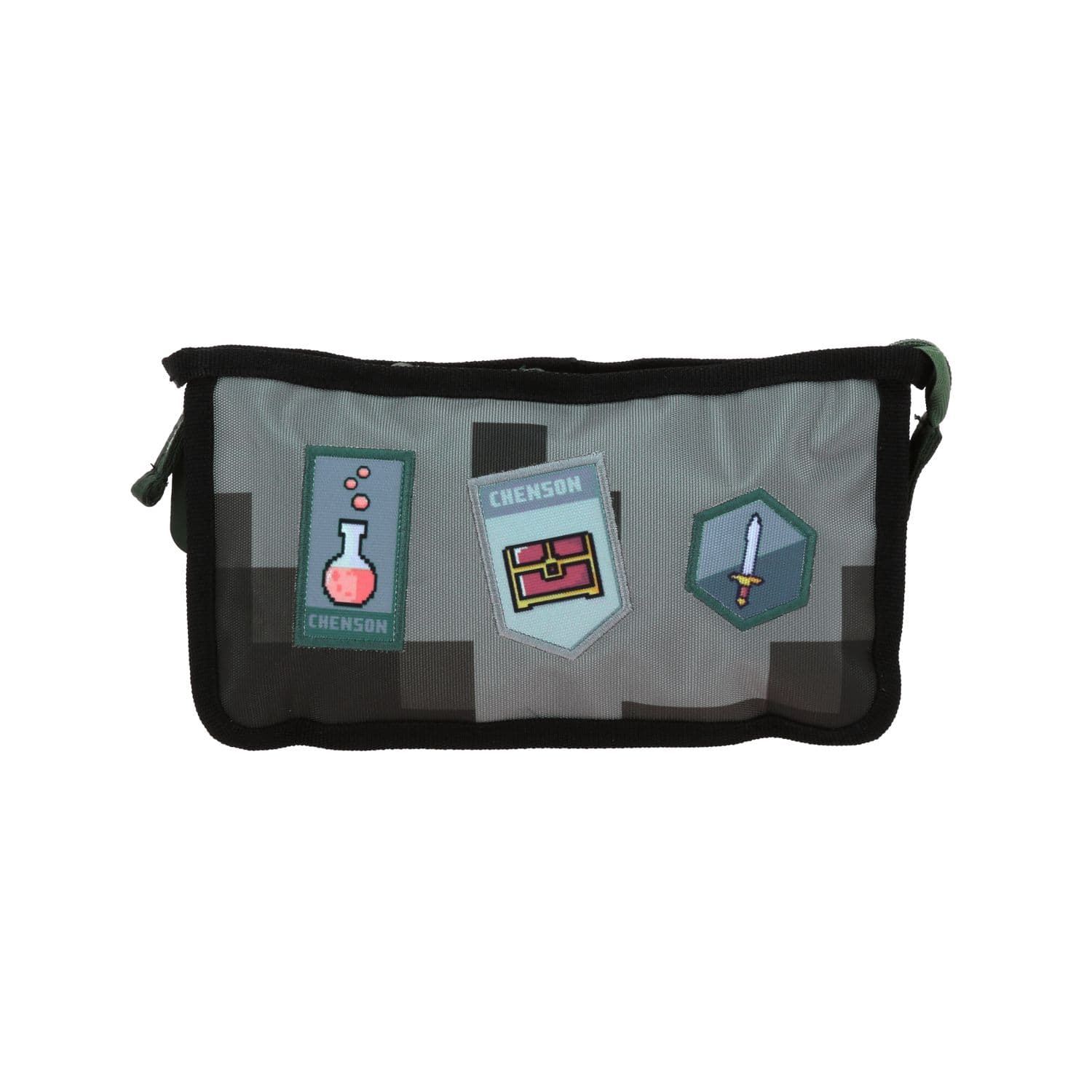 Lapicera escolar Chenson Original verde con múltiples bolsillos